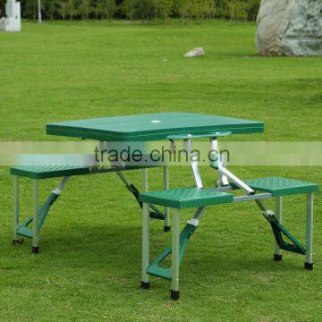 Portable Folding Outdoor Camp Suitcase Picnic Table with 4 Seats