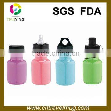 colorful small BPA free stainless steel sport baby water bottle with different lids