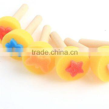 6pcs High Quilty Wooden Handle Sponge Roller Brush For Children photo-3