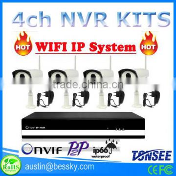 wifi ip camera with nvr kit wifi 2p2 wireless 2mp ip camera 1.3mp ip camera