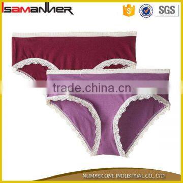 2pcs Set Custom Soft Comfort Cheap Cotton Lace New Model Lady Panties photo-3