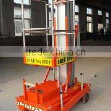 single mast aluminum alloy lift platform