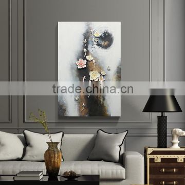 Oil painting arts abstract handmade fashional 3D resin relief decor painting on canvas .