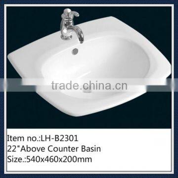 Brazil ceramic heat sink top mounting wash basin