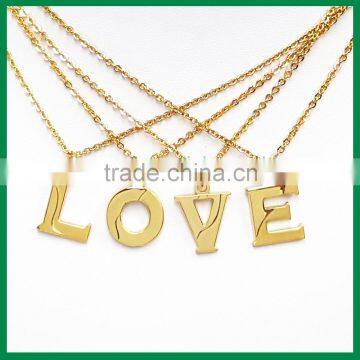 Initial Pendant Gold Chain Necklace photo-2