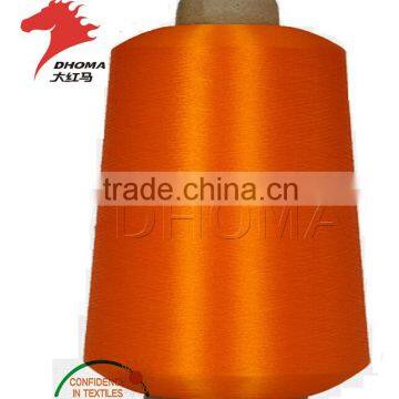 Green Yarn 300D/96F Intermingled Polyester for weaving DTM