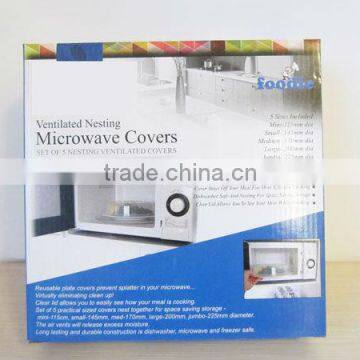 5PCS Plastic microwave cover