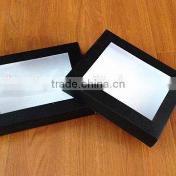 Accept Custom Order and Recycled Materials Feature Paper Gift Box With Clear Pvc Window