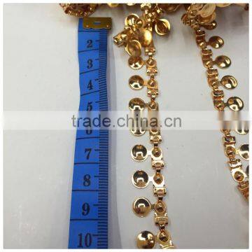 gold chain with diamond used for necklace shoes clothes.