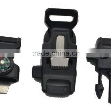 2015 New Arrived Compass Plastic Fire Starter Buckle for OEM Paracord Bracelet Quality Choice photo-4