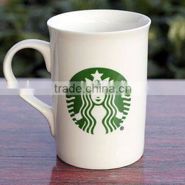 2015 New arrival aboral starbucks bone china ceramic mugs china supplier