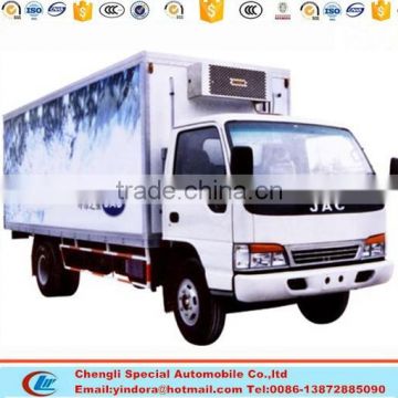 JAC 4ton refrigerated tank truck, cool room van , cool food truck