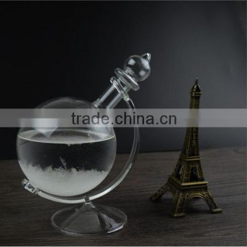 tellurion shape glass storm with glass stand for gift