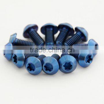 ytl GR5 6Al4V Titanium Ti M5x10mm Screws Torx T25 Head Titanium Disc Brake Rotor Bolts