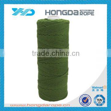 Soft,useful, olive green braid cotton rope wholesale