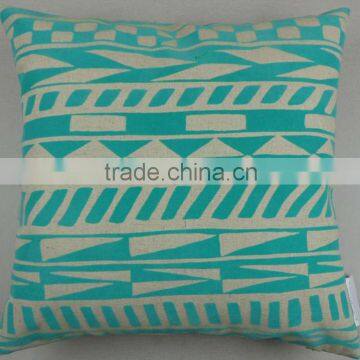 Geometry printed decorative seat cushion