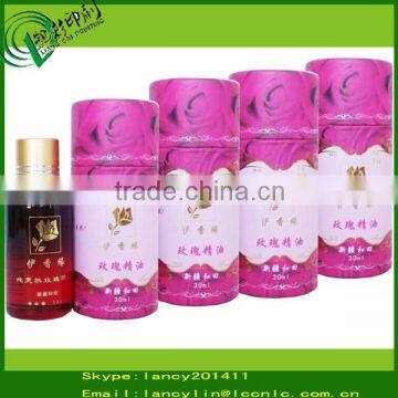 flower printed paper tube for rose essential oil, rose essential oil bottle storage packaging boxes
