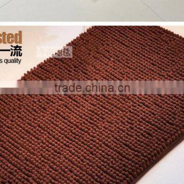 chenille floor mat with Anti slip base with short pile