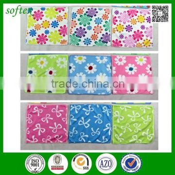 antibacterial custom print 30cmx30cm beautiful microfiber towel wholesale                        
                                                                                Supplier's Choice