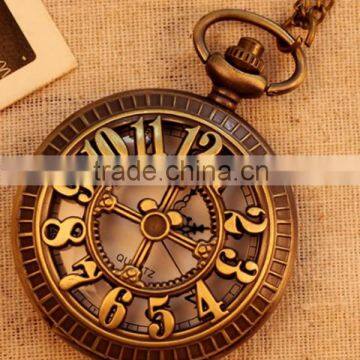 Double arabic index pocket watch display case