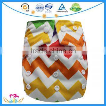 Fashion AIO Cloth Baby Diapers Reusable Print Nappies Girls