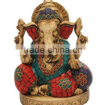 Sitting Ganesha with Couch 6"