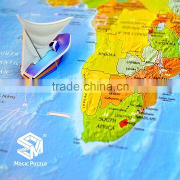 Educational Cardboard World Map 3d Paper Puzzle photo-6