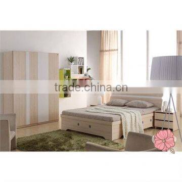 Super Storage Comfortable Double Bed Cheap Solid Wood Double Bed