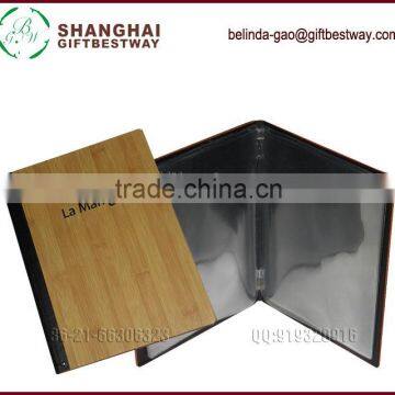 New Style Restaurant Wooden Menu Cover
