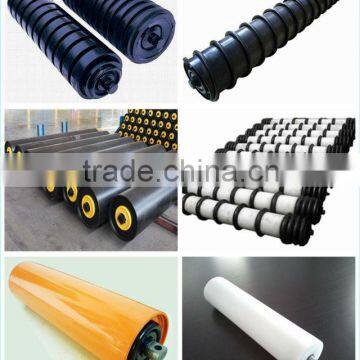 Overland trough belt conveyor roller in bulk handing system