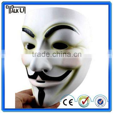 PVC halloween party face mask resin film theme V for vendetta mask, party collection carnival mask