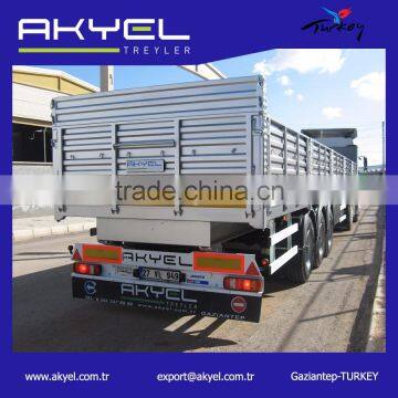 13m Tri Axle Detachable Sidewall Semi Trailer / Dropside Semi Trailer