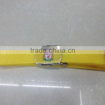 Cheap promotional products iron belt Yellow Webbing belt,yellow belt,web belts men fashion colour belt