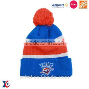 Professional technology wholesale custom embroidered beanie winter beanie hat