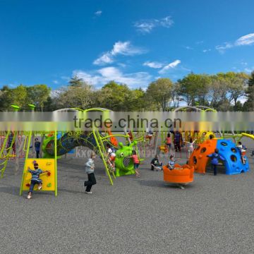 Cheap outdoor fitness equipment with slides and climbs