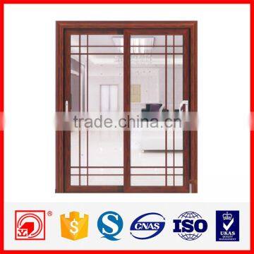 Aluminum profile double tempered glass door for bedroom room