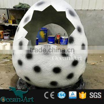 BY-DY-041510 Amusement Park Handmade Fiberglass Hatching Dinosaur Eggs