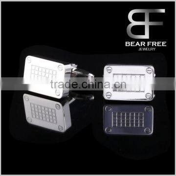 Wholesale Stainless Steel Square Shirts Wedding Business Cufflinks Four Screws Designs