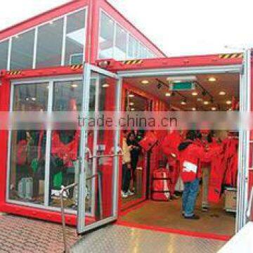 American style prefabricated sandwich panel container house for shop with ISO&B.V. certifacte