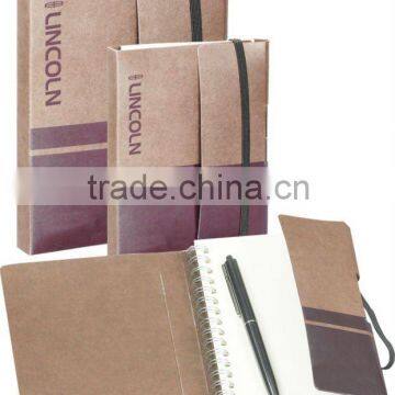 Hot sale natural notebook with elastic band closure