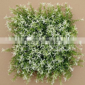 Wall Decorative Lush Plastic Indoor Green Artificial Needle Flower Mat Hedge for Sell