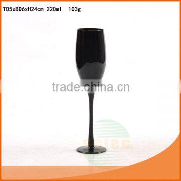 Wholesale Banquet Glass Goblet Wine Black Glass Goblet