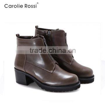 carolie rossi zipper rubber boots half army dms boots