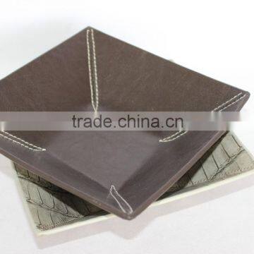 Professional Faux Leather Storage Tray/Square Cardboard Storage Tray photo-4