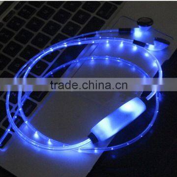 EL Glowing Headphone LED light earphone with mic