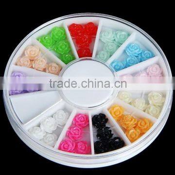 Beautiful 3d rose nail art wheel decoration