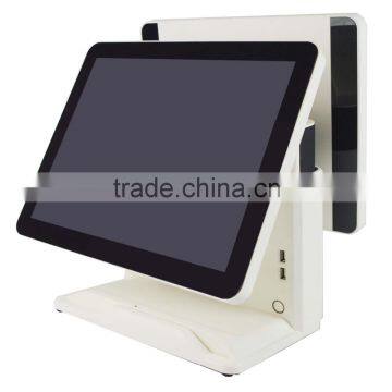 2015 New Modern Pos System Machine Touch Dual Screen Pos Systems Tablet White IZP010 photo-2