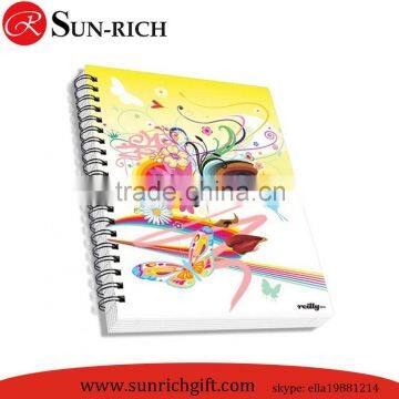 2015 hot sell black wire-o spiral binding personalised notebooks