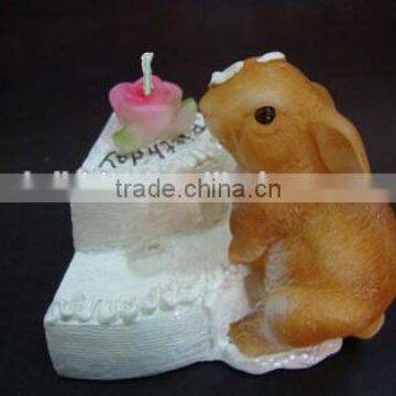 scented artistic candle, Rabbit shaped candle for birthday cake decoration