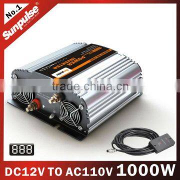 1000W 12vdc to 110vac power inverter with LED Display